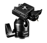 Mantona Rotule pour Trépied Scout (XL, Charge Maximum Env. 6 kg, Filetage Adaptateur 3/8 vers 1/4 "et Plateau Rapide Noir