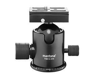 Mantona Rotule TBH 3. VIII - rotule panoramique 360° avec friction et plaque rapide, charge max 25 kg