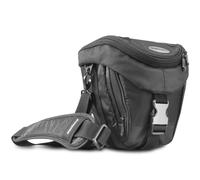Mantona Sac photo Colt - Étanche, accès rapide, sangle, compartiment pour accessoires, pour DSLR et hybrides, noir/métallique