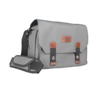 Mantona Sac photo Milano grande – Sac universel pour reflex numériques et appareils photo hybrides + accessoires, style vintage, intérieur gris, 21648