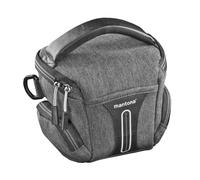 Mantona Tallinn Sacoche pour Appareil Photo Anthracite Taille S Sac pour Appareil Photo avec bandoulière rembourrée, séparateurs et Housse de Protection Contre la Pluie, Portable comme Sac à