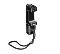 Mantona Support pour smartphone Movie Maker – Support pro, poignée confortable en aluminium, pour smartphones de largeur 55-94 mm, 3x 1/4" et sabot pour accessoires, noir