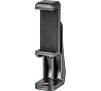 Mantona Support pour Smartphone – Support universel pour smartphone (63-100mm), adaptateur Hot Shoe, 2 filets 1/4" pour trépied, idéal pour vlogging et streaming