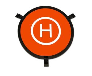 Mantona Terrain d'atterrissage pliable - Diamètre : 55 cm - Avec piquets en métal et sac de transport - Plate-forme d'atterrissage pour drone résistant aux intempéries