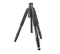 Mantona Wolverine XL trépied en Aluminium Pro sans rotule, Fonction Monopode, Pointes, 2ème Colonne Courte pour Macro, idéal pour Paysage, Architecture et Sport