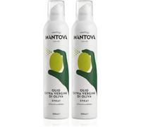 Mantova Huile d’Olive Spray Extra Vierge 200 ml - Huile d’Olive Italienne EVOO Pressée à Froid, Spray Cuisine Saine, Contrôle Portions, Salade Cuisson Marinade (Lot de 2)