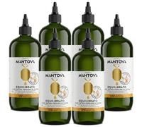 Mantova Huile d'Olive Vierge Extra Multipack 6×500 ml - Bouteilles Squeezer, Dosage Précis, Cuisine, Salades, Pizza, Grillades, Marinades - Pack Familial, Économie, Idée Cadeau