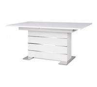 MANTOVA Table extensible extensible 6 a 8 personnes style contemporain blanc et alu - L 160 a 200 cm Blanc G