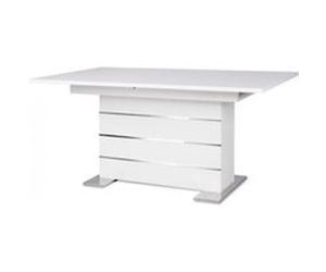MANTOVA Table extensible extensible 6 a 8 personnes style contemporain blanc et alu - L 160 a 200 cm Blanc G