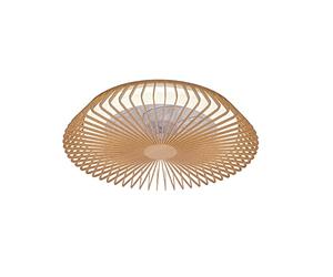 MANTRA Éclairage modèle HIMALAYA. Ventilateur et plafonnier de 63 cm de diamètre en couleur bois. Source de lumière LED 70 W 2700 K-5000 K 4 900 lm. Ventilateur 35 W