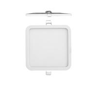 Mantra éclairage. Modèle SAONA. Lampe carrée encastrable de 22,5 cm fabriquée en aluminium finition blanc mat. Source de lumière 24 W 2090 lm 3 000 K.