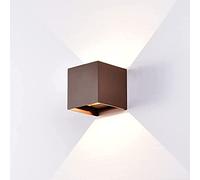 Mantra Iluminación. Modèle DAVOS. Applique d'extérieur carrée fabriquée en aluminium finition corten