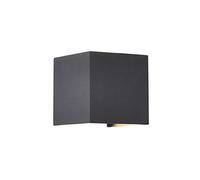 Mantra Iluminación. Modèle DAVOS Applique extérieure carrée fabriquée en aluminium finition gris foncé