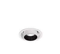 Mantra Iluminación. Modèle GARDA. Encastrable orientable circulaire de 10 cm de diamètre fabriqué en aluminium et ABS finition blanc mat et noir