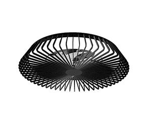 Mantra Iluminación. Modèle HIMALAYA. Ventilateur et plafonnier de 63 cm de diamètre en noir. Source de lumière LED 70 W 2700 K-5000 K 4 900 lm. Ventilateur 35 W