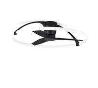 Mantra Iluminación. Modèle NEPAL. Ventilateur et plafonnier de 105 cm de diamètre en noir. Source de lumière LED 75 W 2700 K-5000 K 7200 lm. Ventilateur 35 W