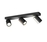 Mantra Iluminación. Modèle SAL Réglette de plafond avec 3 spots en aluminium finition noir mat