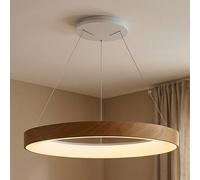 Mantra Iluminación Suspension LED Niseko II, dimmable, bois clair, Salon / Salle à manger, Métal, Moderne