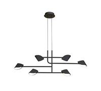 Mantra Lampe de plafond LED CAPUCCINA 72 x 110 cm 6 lumières 45 W 3000 K aluminium noir