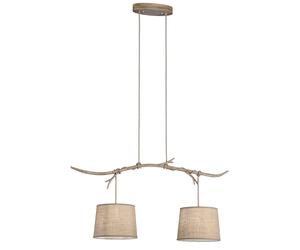 Mantra Sabina lampe suspendue 2x20 W bois 6177