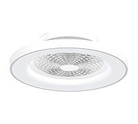 Mantra Tibet Plafonnier LED à intensité variable et ventilateur CC 35 W, télécommande, APP et commande vocale Alexa/Google, blanc