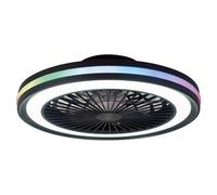 Ventilateur de plafond LED 60 W Gamer 55,6 x 14,2 cm Noir avec télécommande Lumières RVB
