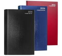 Mantraraj Agenda 2026 de qualité supérieure - Format A4 - Deux pages complètes par jour - Pour hôtels, restaurants - Agenda de bureau exclusif - Planificateur annuel 2026 x 1 couleur aléatoire