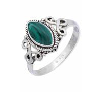 mantraroma Bague femme argent 925 pierre précieuse malachite verte insolite ludique
