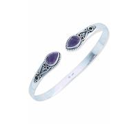 mantraroma Bracelet en Argent 925 avec Pierre précieuse Violette améthyste, Cadeau pour Femme (MAR-006-01)