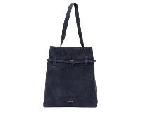 MANU ATELIER sac à épaule medium en daim femme bleu - UNI