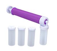 Manual Airbrush, Multifunction Plastic Cake Duster Cake Glitter Coloring Sprayer Decorating Tool for Baking Desserts Cupcakes Cookies (Purple)