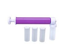 Manual Cake Airbrush, Plastic Plastic Cake Coloring Sprayer with 4 Tubes DIY Baking Cake Airbrush Pump Glitter Decorating Tools Cake Decorating Kit for Baking Desserts (Violette)
