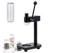 Manual Can Sealer Machine, Handheld Aluminum Alloy Press Sealer With 500Ml Bottle, Height Adjustable And Anti Slip Feet, Manual Canning Sealers For Beer Juice Coffee Drinks 100*500ml Straight Bottle