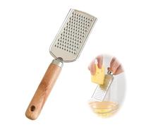 Manual Cheese Grater, for Hard Cheese, for Parmesan Zester, Grater Cheese, for Citrus Fruits in Stainless Steel with Ergonomic Beech Wood Handle 22 x 6 cm for Kitchen