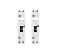 Manual Control Household Contactor Din Rail Type Modular Contactor 2P 16A 20A 25A 2NO or 2NC 220V AUOQKQUT(2P 16A 2NC 220V)