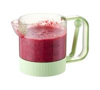 Manual Egg Stirrer, Semi Automatic Whisk Cup, 7.28x4.53x4.17 inches 12oz Mixer Container with Press Handle, Sturdy Polymer Kitchen Tool, Baking Cup with Clear, Food Prep Helper for Home Cafe