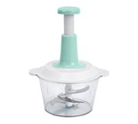 Manual Food Chopper, Hand Press Garlic Mincer with 3D Stainless Steel Blades