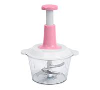 Manual Food Chopper, Hand Press Garlic Mincer with 3D Stainless Steel Blades