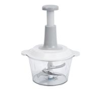 Manual Food Chopper, Press Garlic Mincer with 3D Blades | Durable stainless steel blades with pressing mechanism, ideal for home cooking prep Gris 1.5L