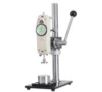 Manual Force Test Stand - 500N Push Pull Gauge with 5 Probes, 70mm Stroke, Peak & Track Modes for Compression and Tension Testing