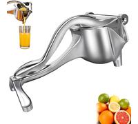 Manual Fresh Fruit Juice Squeezer Stainless Steel Handheld, Lemon Juicer Manual Hand Press with Ergonomic Grip, Great Helper for Juicing All Kinds of Fruits