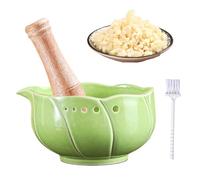 Manual Garlic and Ginger Grating Bowl - versatile kitchen utensil, easy to use grater for garlic, ginger, and spices | ideal prep accessory for cooking at home daily meals sauces marinades dressings R