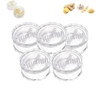 Manual Garlic Mincer Twist & Crusher | 3PCS Clear Hand Chopper & Grinder Tool for Ginger, Herbs, Nuts (5Pcs-A)