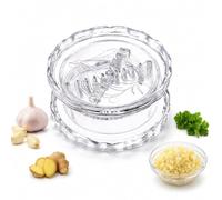Manual Garlic Twister & Mincer Tool - Upgraded Garlic Chopper & Ginger Crusher - Multi-Functional Heavy Duty Vegetable Grinder for Onion, Chili, Nuts & Food Prep (1)