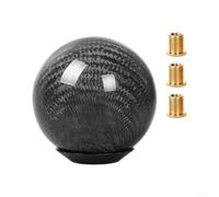 Manual Gear pour shifter Knob Carbon Fiber 3 Adapters Manual(Black)