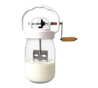 Manual Hand Mixer - 30.5cm*12.1cm Butter Mixer | 1500ML Butter Blender Tool With Glass Bottle Hand Whisker For Baking, Pastry, Kids Food, Flour, Jam, Egg, Dough, Sauce, Pancake, Food-grade Glass Bottl