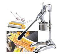 伟 祥 Manual Long French Fries Maker Machine, Commercial 12 Holes Stainless Steel Mashed Potato Extruder with Fried Basket, 30cm Potato Extruder for Restaurant, Food Truck, Kitchen