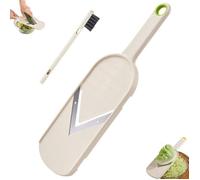Manual mandoline set of 2 V-shaped blades white for kitchen use vegetable and fruit cutting salad preparation.31 5x8 5 cm