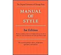 Manual Of Style (Chicago 1st Edition)