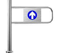Manual One-Way Swing Gate Barrier, Stainless Steel Turnstile | Only Be Pushed in But Not Out Stainless Steel Entrance and Exit Device Right, for Retail & Supermarket Entrance Safety